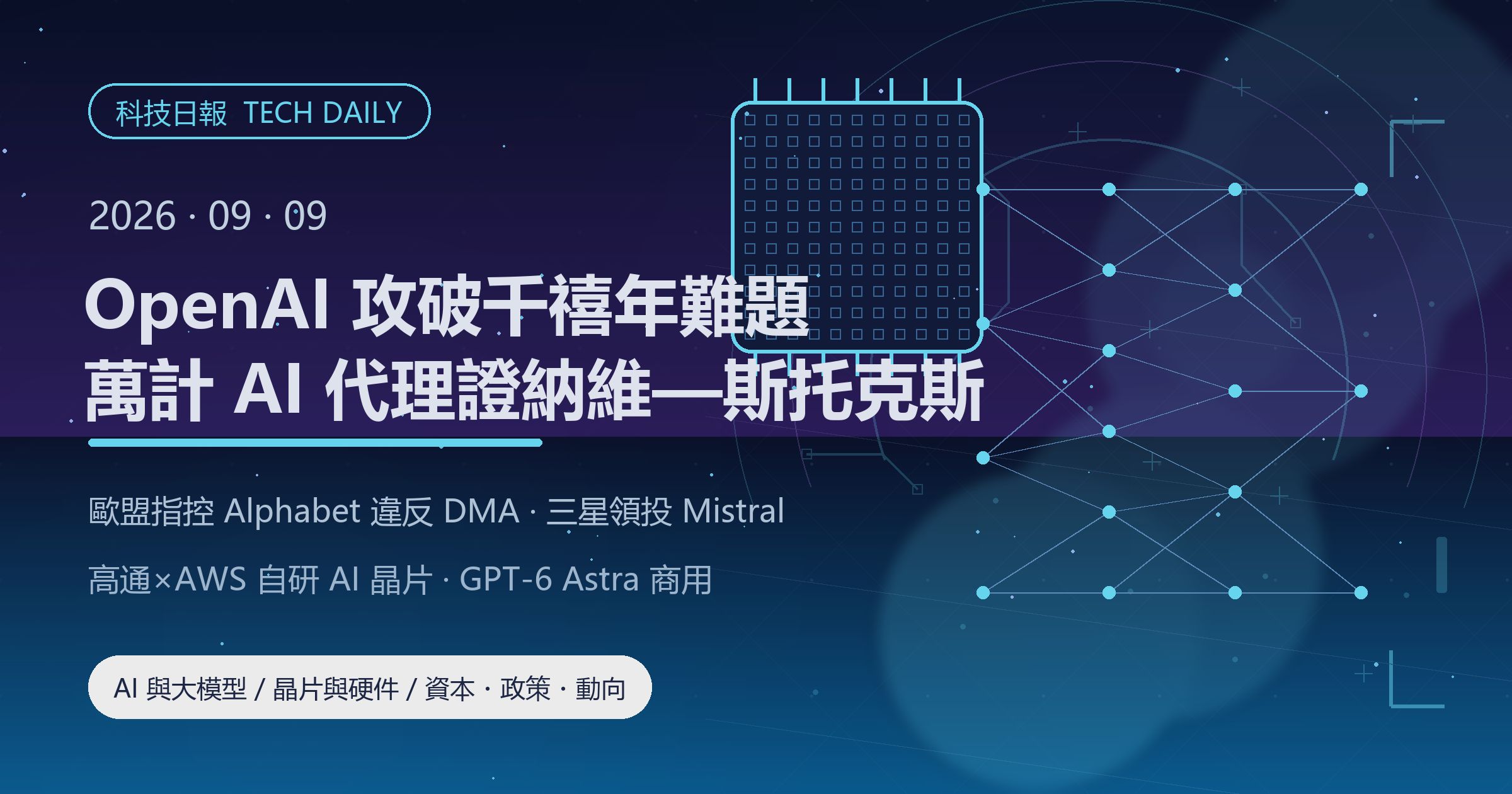 [科技日報] 2026年9月9日｜OpenAI 宣稱 AI 攻破千禧年數學難題