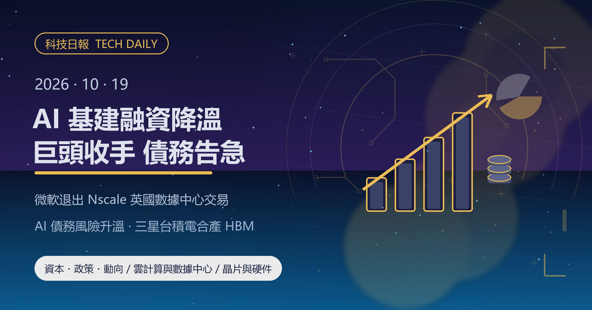 [科技日報] 2026年10月19日｜微軟退出 Nscale 英國數據中心，AI 基建融資降溫